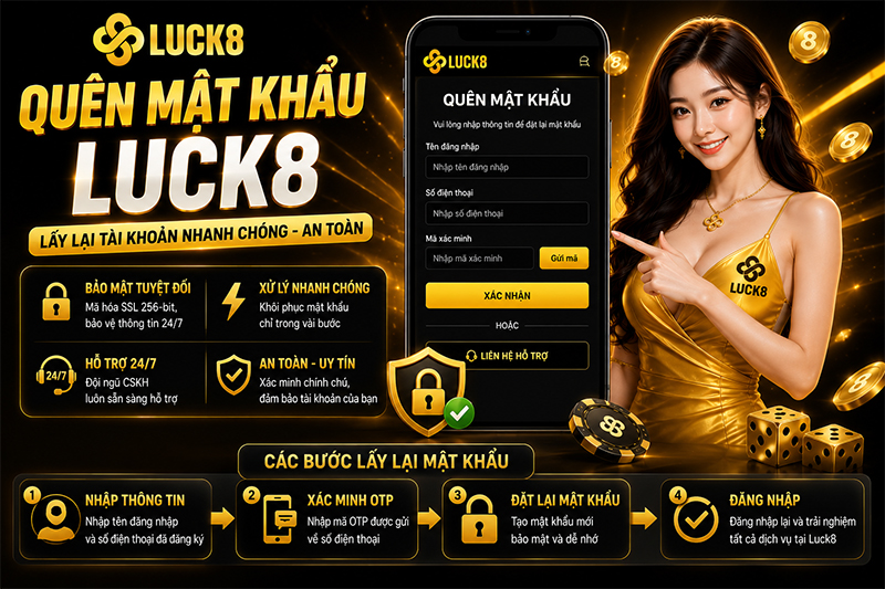 Quên mật khẩu Luck8